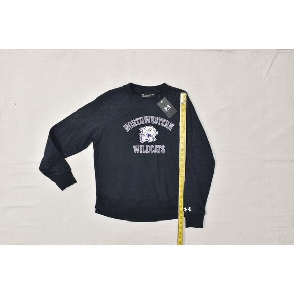 Under Armour Women's Regular Size M Northwestern Wildcats Sweatshirt Black NEW - Picture 7 of 8